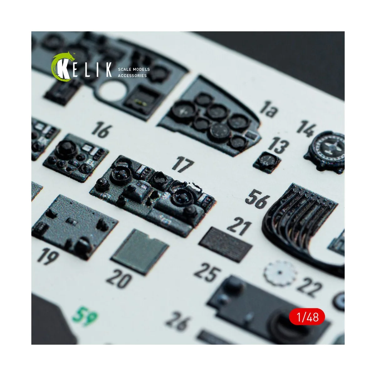 Do-217 N/J - interior 3D decals for ICM kit, 1/48 - Kelik K48143