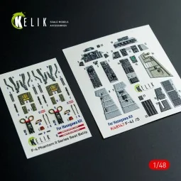 F-4J/S - interior 3D decals for Hasegawa kit, 1/48 - Kelik K48147 2