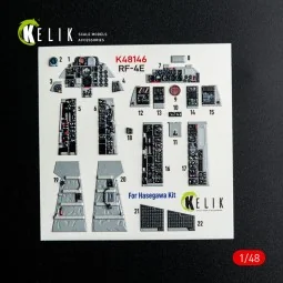 RF-4E - interior 3D decals for Hasegawa kit, 1/48 - Kelik K48146 2