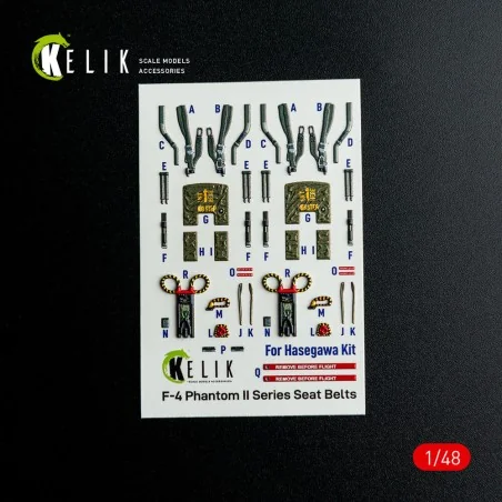 F-4J/S - interior 3D decals for Hasegawa kit, 1/48 - Kelik K48147