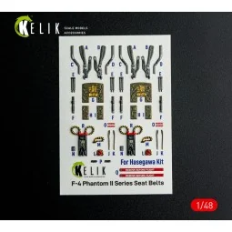 F-4E - interior 3D decals for Hasegawa kit, 1/48 - Kelik K48148 2