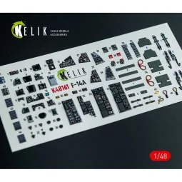 F-14A - interior 3D decals for GWH kit, 1/48 - Kelik K48161 2