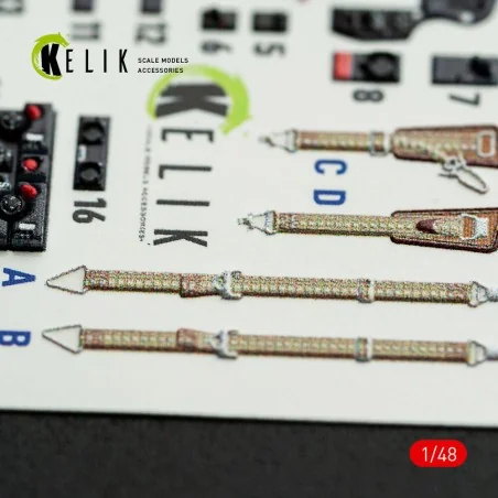 Hs-129 B - interior 3D decals for Takom kit, 1/48 - Kelik K48167