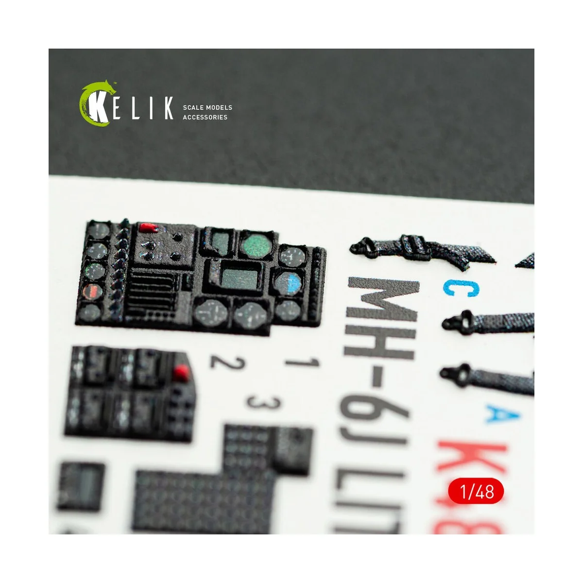 MH-6J Little Bird - interior 3D decals for ICM kit, 1/48 - Kelik K4...