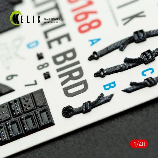 MH-6J Little Bird - interior 3D decals for ICM kit, 1/48 - Kelik K4...