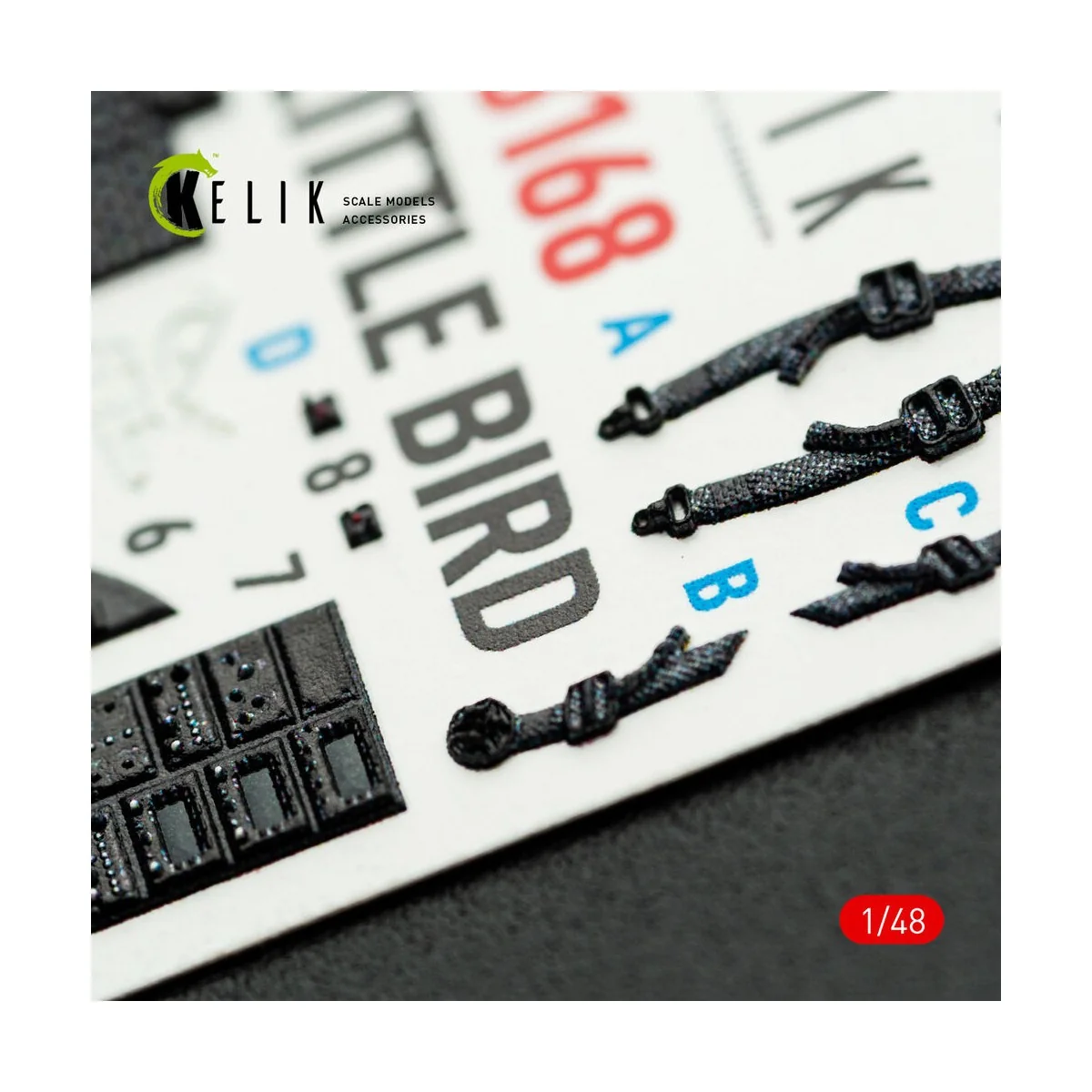 MH-6J Little Bird - interior 3D decals for ICM kit, 1/48 - Kelik K4...