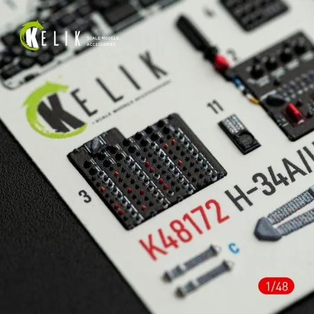 H-34A/UH-34D - interior 3D decals for Italeri kit, 1/48 - Kelik K48172