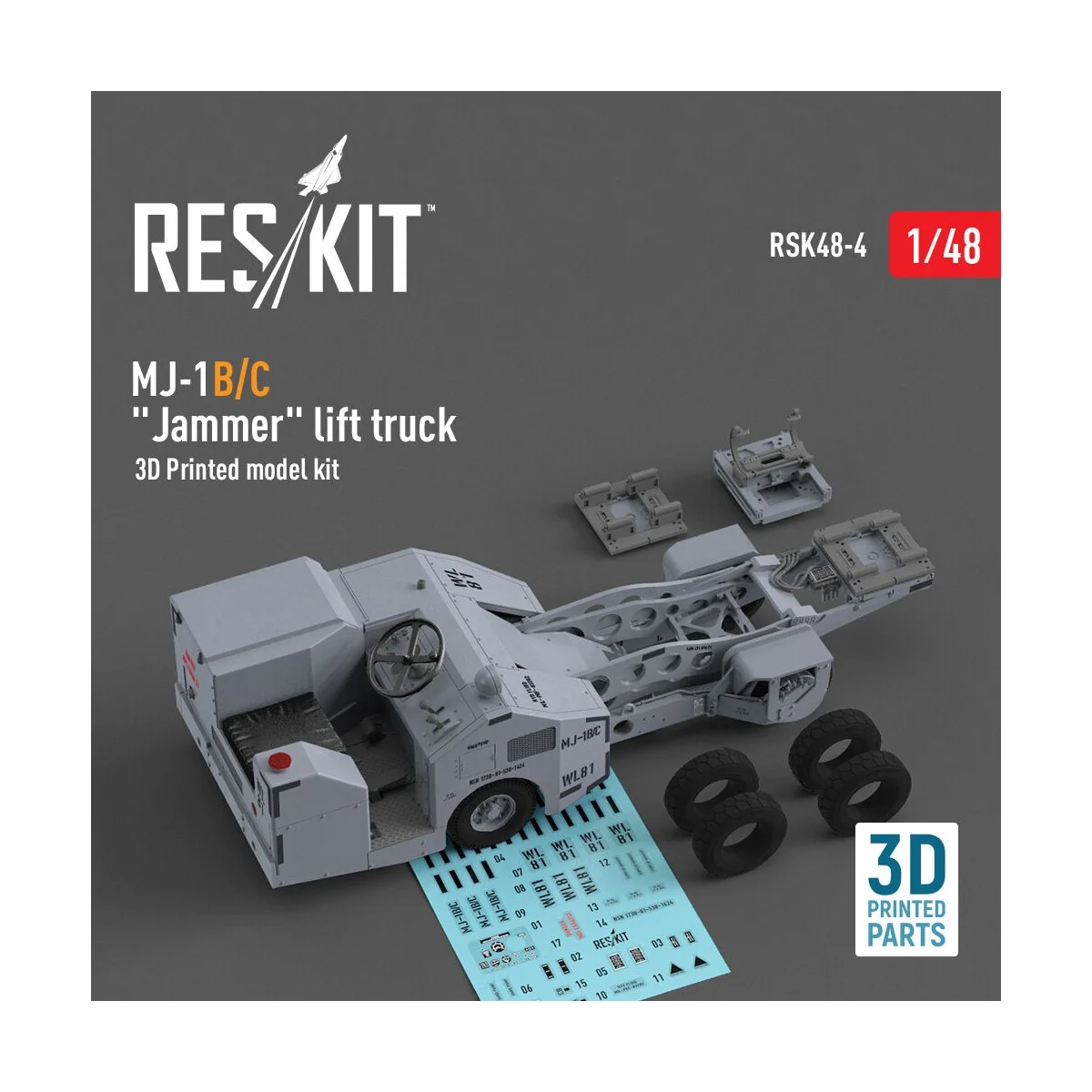 MJ-1B/C Jammer lift truck (3D Printed model kit), 1/48 - ResKit Mod...