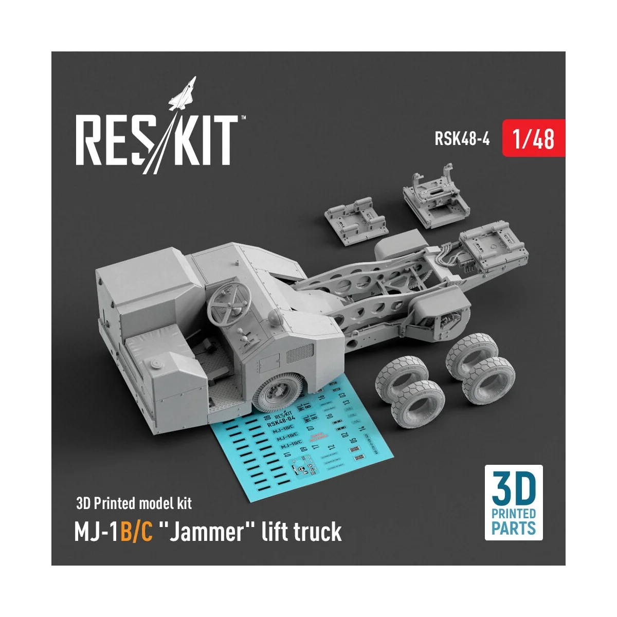 MJ-1B/C Jammer lift truck (3D Printed model kit), 1/48 - ResKit Mod...