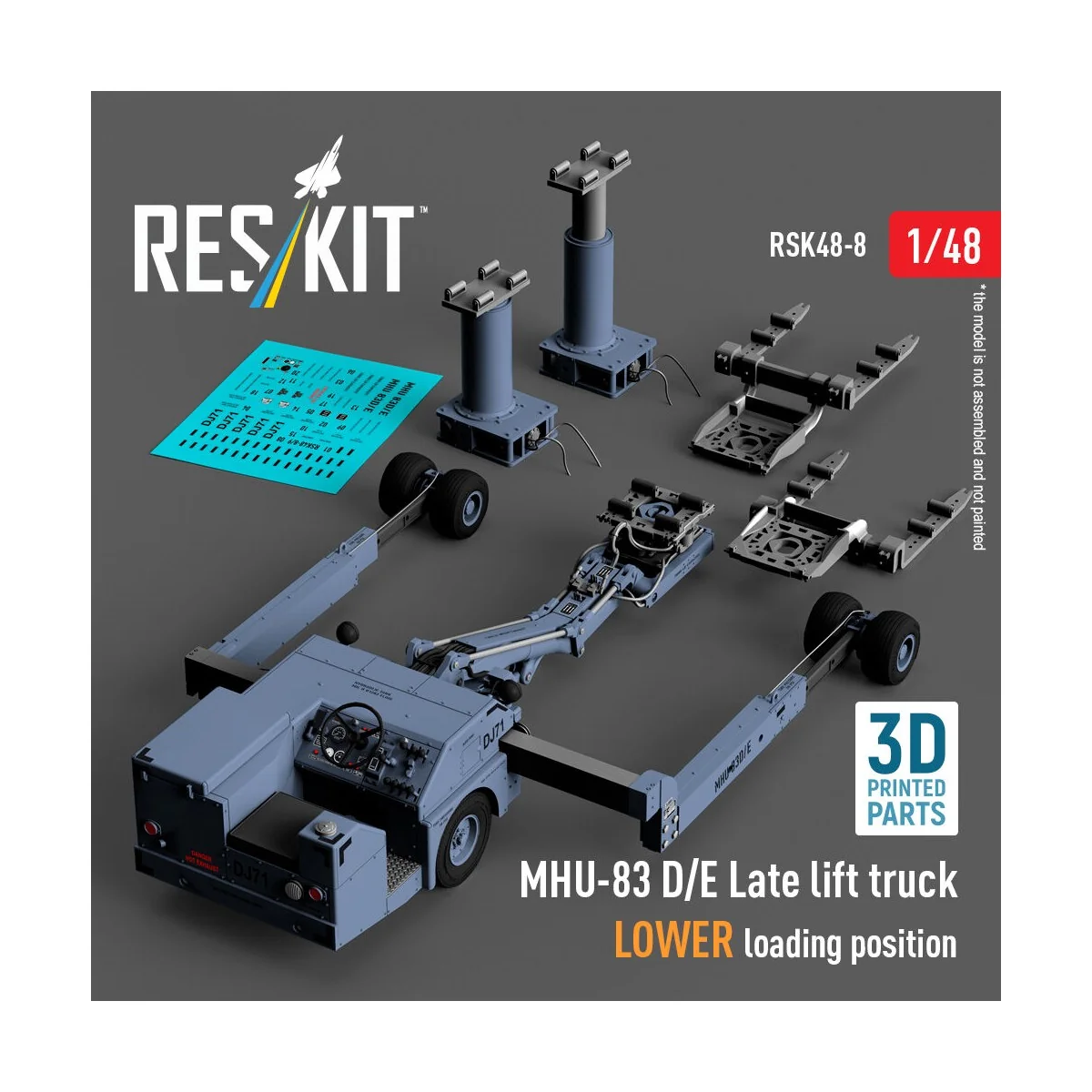 MHU-83 D/E Late lift truck LOWER loading position (3D Printed model...