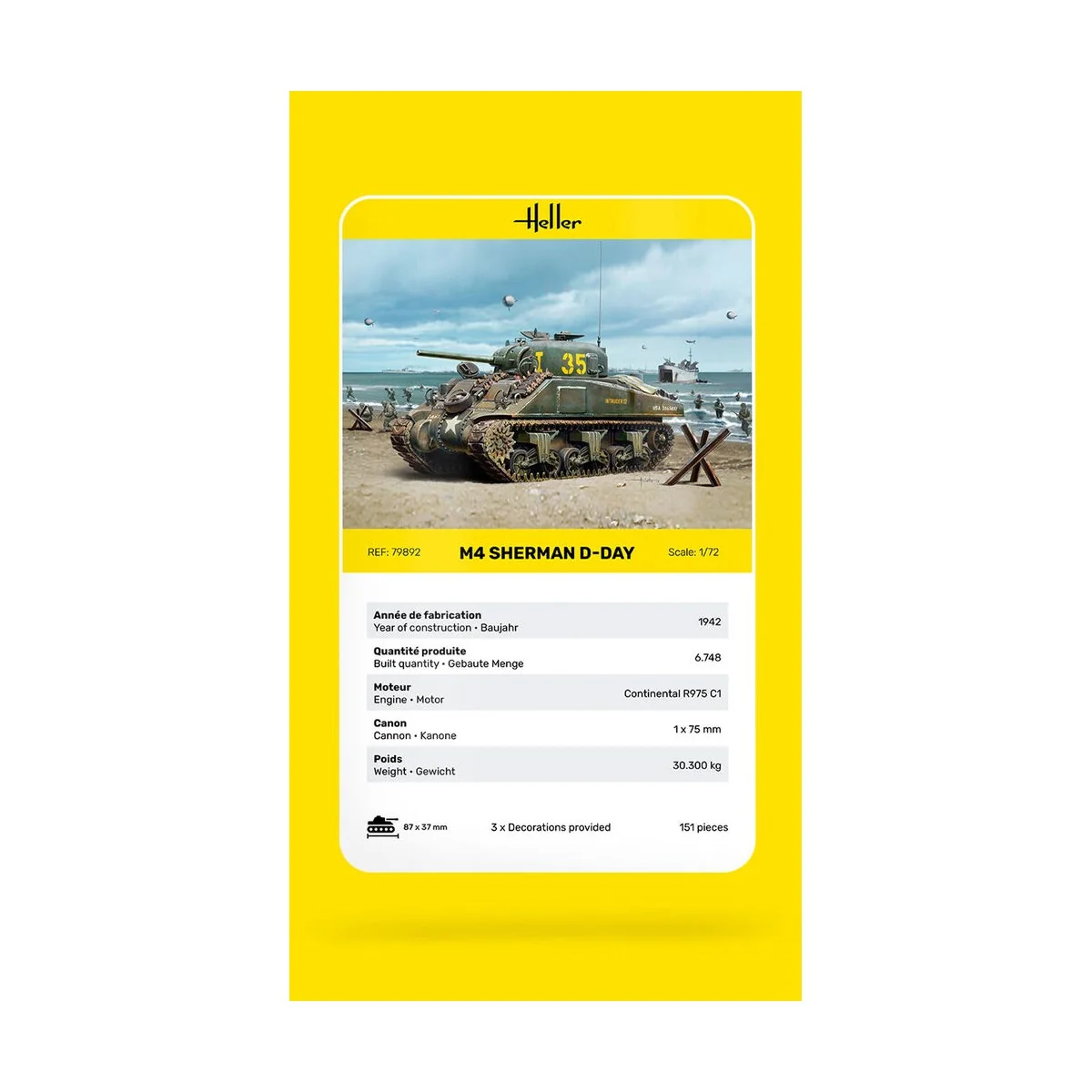 M4 Sherman D-Day - Heller 79892