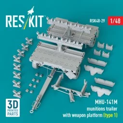 MHU-141M munitions trailer with weapon platform (type 1) (3D Printe... 2