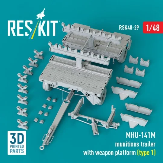MHU-141M munitions trailer with weapon platform (type 1) (3D Printe...