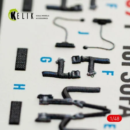 F-16I SUFA - interior 3D decals for GWH kit, 1/48 - Kelik K48169