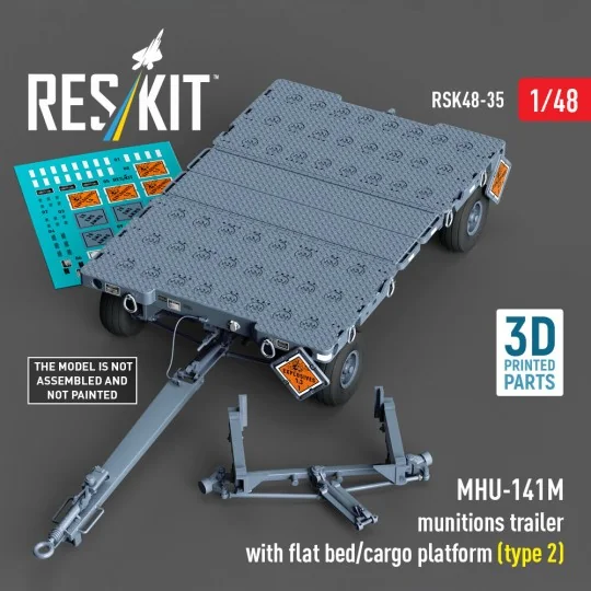 MHU-141M munitions trailer with flat bed/cargo platform (type 2) (3... MHU-141M munitions trailer with flat bed/cargo platform (type 2) (3...