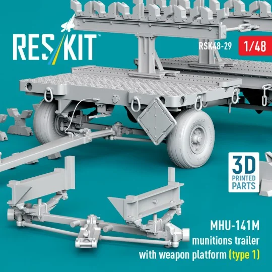 MHU-141M munitions trailer with weapon platform (type 1) (3D Printe...