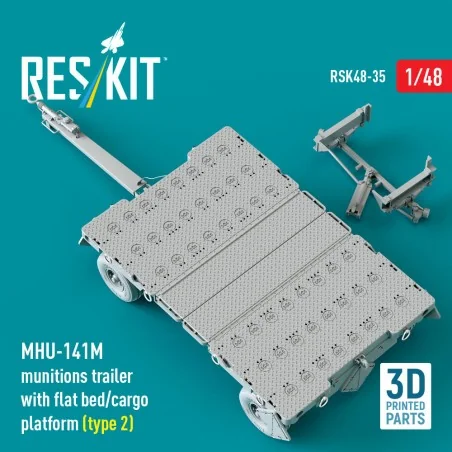 MHU-141M munitions trailer with flat bed/cargo platform (type 2) (3...