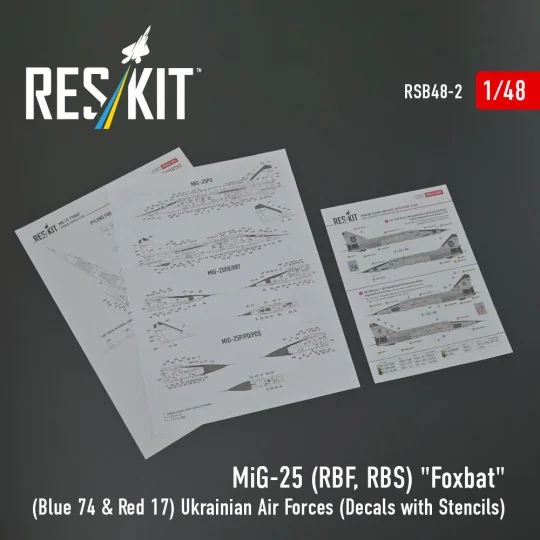MiG-25RBF, RBS Foxbat (Blue 74 & Red 17) Ukrainian Air Forces (Deca...