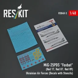 MiG-25PDS Foxbat (Red 17, Red 87, Red 89) Ukrainian Air Forces (Dec...