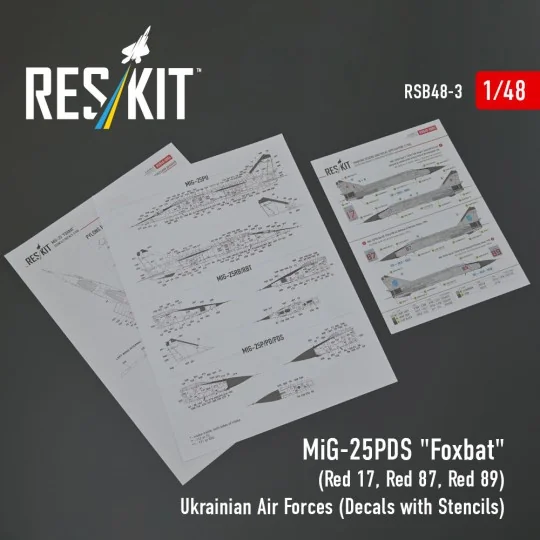 MiG-25PDS Foxbat (Red 17, Red 87, Red 89) Ukrainian Air Forces (Dec...