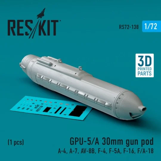 GPU-5/A 30mm gun pod (1 pcs) (A-4, A-7, AV-8B, F-4, F-5A, F-16, F/A...