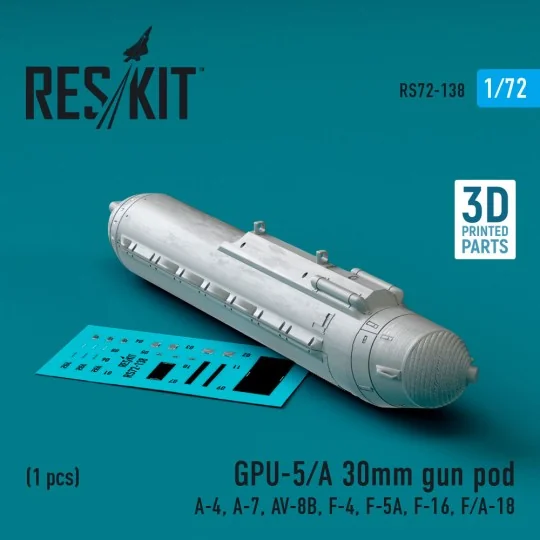 GPU-5/A 30mm gun pod (1 pcs) (A-4, A-7, AV-8B, F-4, F-5A, F-16, F/A...