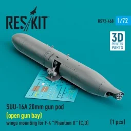 SUU-16A 20mm gun pod (open gun bay) wings mounting for F-4 Phantom ... 2