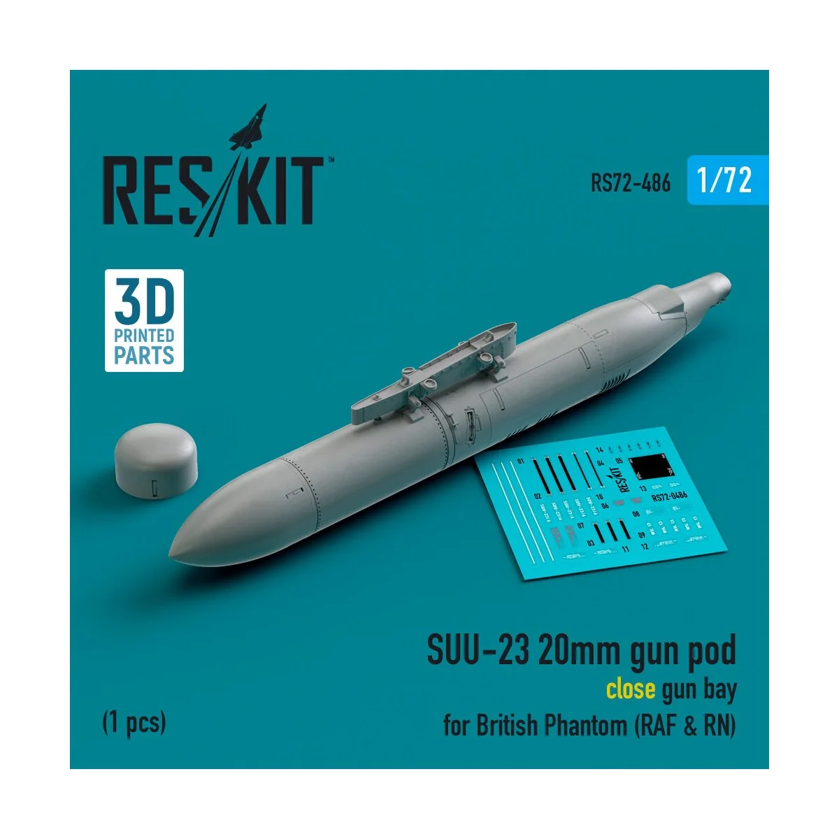 SUU-23 20mm gun pod (close gun bay) for British Phantom (RAF & RN) ...