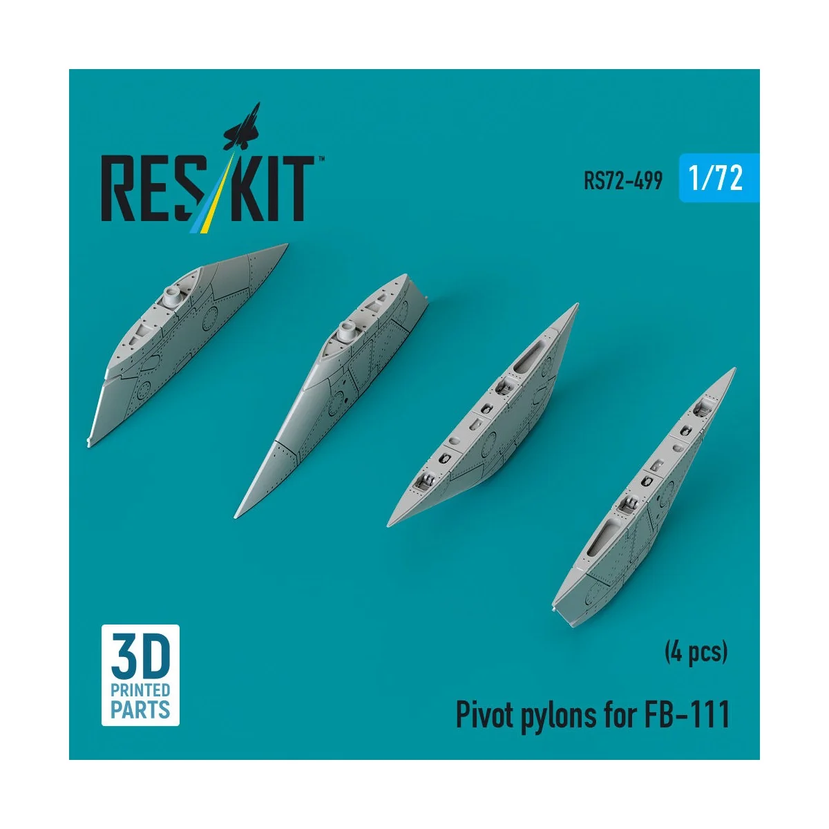 Pivot pylons for FB-111 (4 pcs), 1/72 - ResKit Models RS72-0499 Pivot pylons for FB-111 (4 pcs), 1/72 - ResKit Models RS72-0499