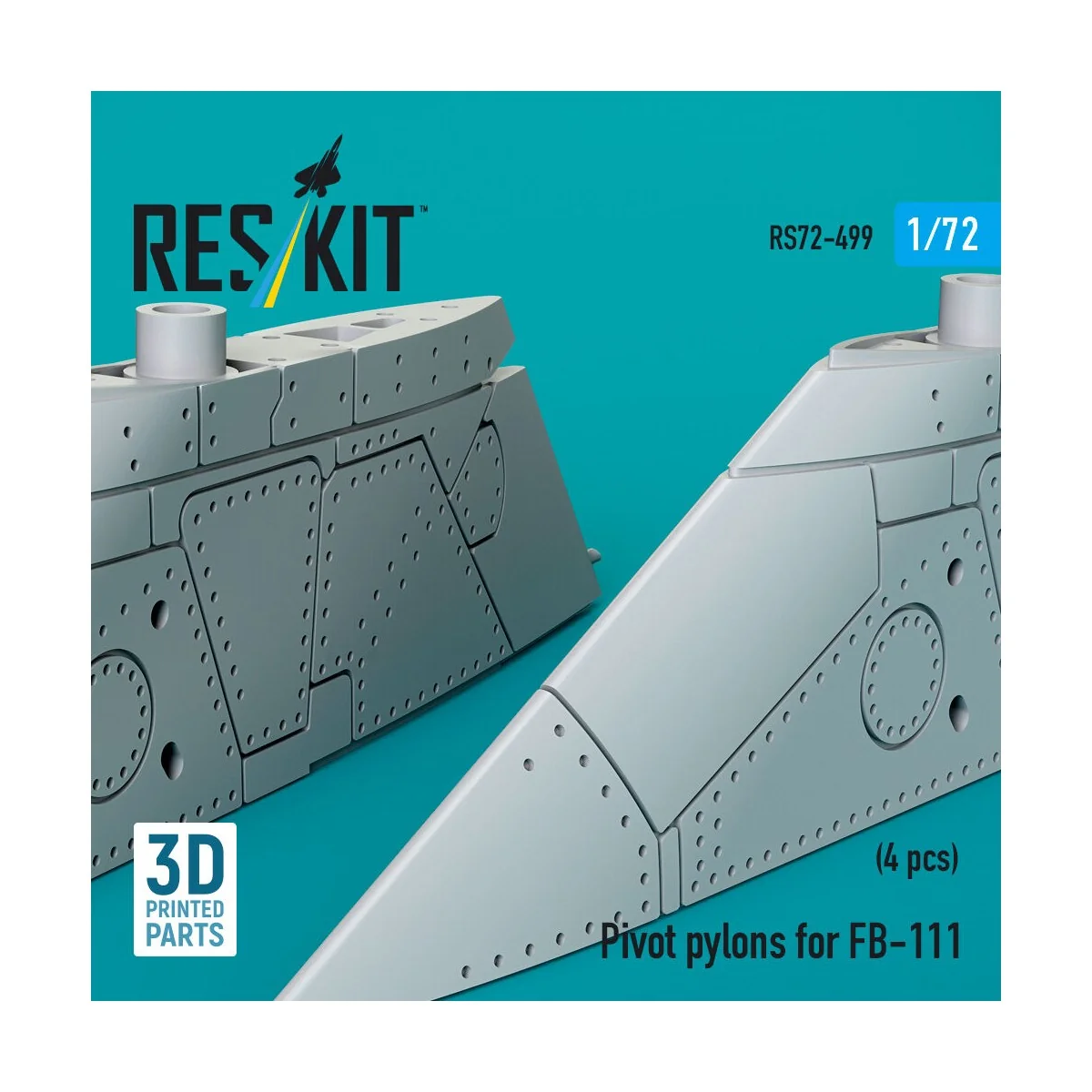 Pivot pylons for FB-111 (4 pcs), 1/72 - ResKit Models RS72-0499 Pivot pylons for FB-111 (4 pcs), 1/72 - ResKit Models RS72-0499