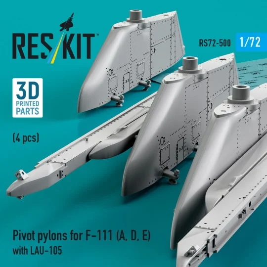 Pivot pylons for F-111 (A, D, E) with LAU-105 (4 pcs), 1/72 - ResKi... Pivot pylons for F-111 (A, D, E) with LAU-105 (4 pcs), 1/72 - ResKi...