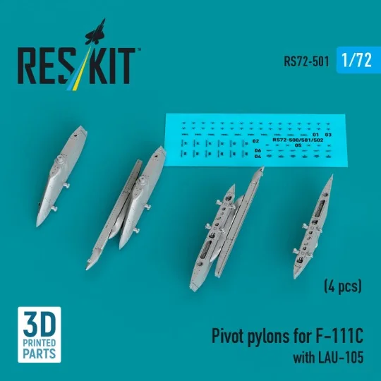 Pivot pylons for F-111C with LAU-105 (4 pcs), 1/72 - ResKit Models ...