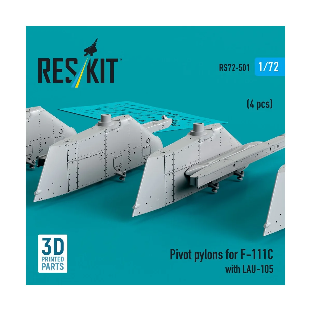 Pivot pylons for F-111C with LAU-105 (4 pcs), 1/72 - ResKit Models ...