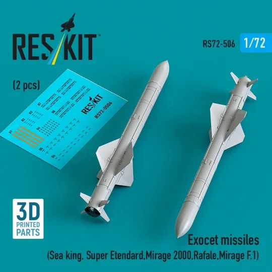 Exocet missiles (2 pcs) (Sea King, Super Etendard, Mirage 2000, Raf...