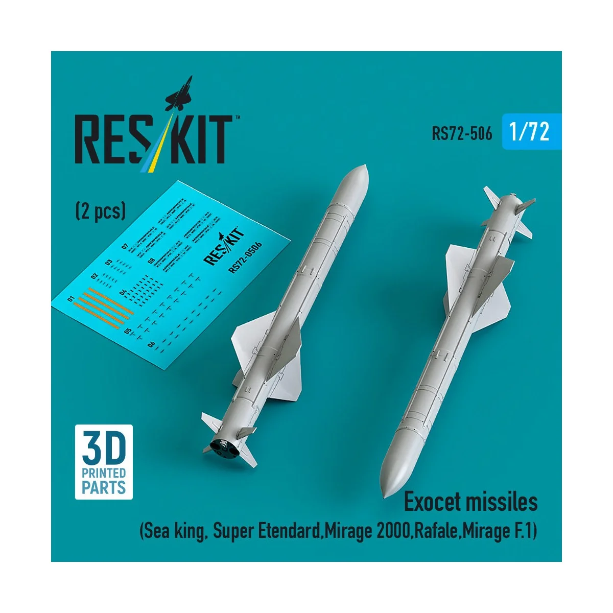 Exocet missiles (2 pcs) (Sea King, Super Etendard, Mirage 2000, Raf...