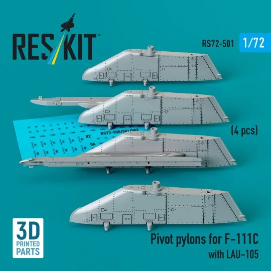 Pivot pylons for F-111C with LAU-105 (4 pcs), 1/72 - ResKit Models ...