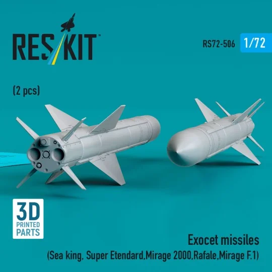 Exocet missiles (2 pcs) (Sea King, Super Etendard, Mirage 2000, Raf...