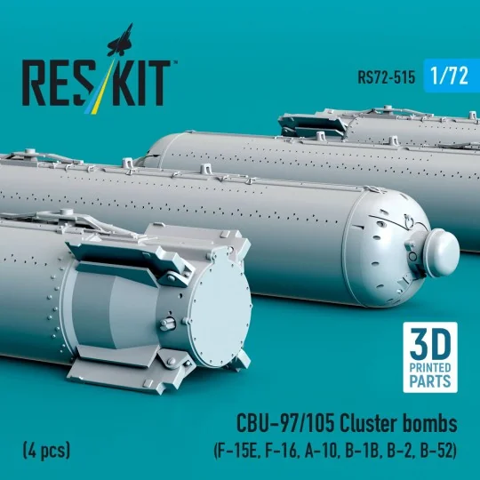 CBU-97/105 cluster bombs (4 pcs) (F-15E, F-16, A-10, B-1B, B-2, B-5...