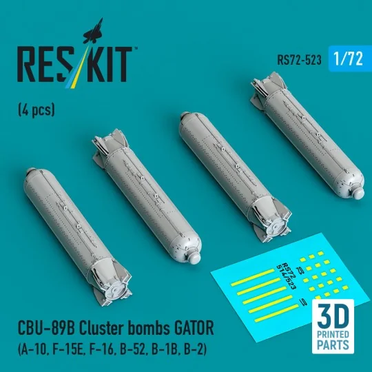 CBU-89B cluster bombs GATOR (4 pcs) (A-10, F-15E, F-16, B-52, B-1B,...