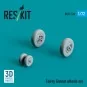 Fairey Gannet wheels set (3D Printed), 1/72 - ResKit Models RS72-0536