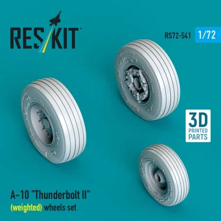 A-10 Thunderbolt II (weighted) wheels set (3D Printed), 1/72 - ResK...