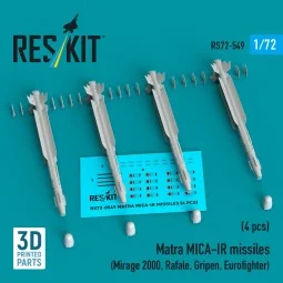 Matra MICA-IR missiles (4 pcs) (Mirage 2000, Rafale, Gripen, Eurofi...