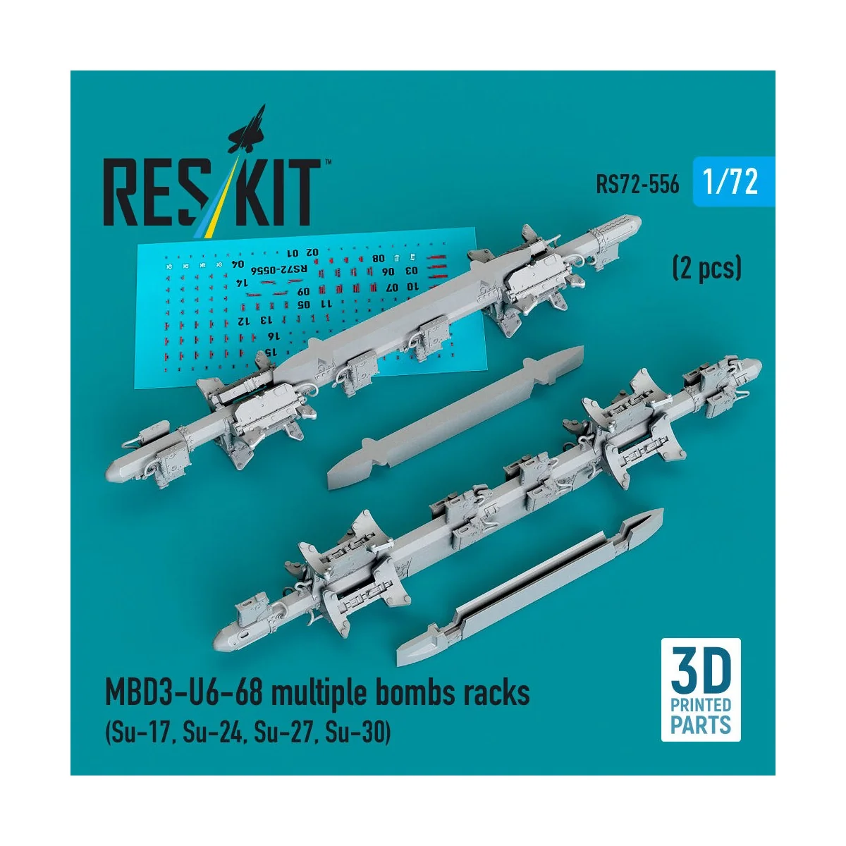 MBD3-U6-68 multiple bombs racks (2 pcs) (Su-17, Su-24, Su-27, Su-30...