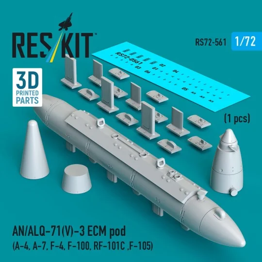 AN/ALQ-71(V)-3 ECM pod (1pcs) (A-4, A-7, F-4, F-100, RF-101C, F-105... AN/ALQ-71(V)-3 ECM pod (1pcs) (A-4, A-7, F-4, F-100, RF-101C, F-105...