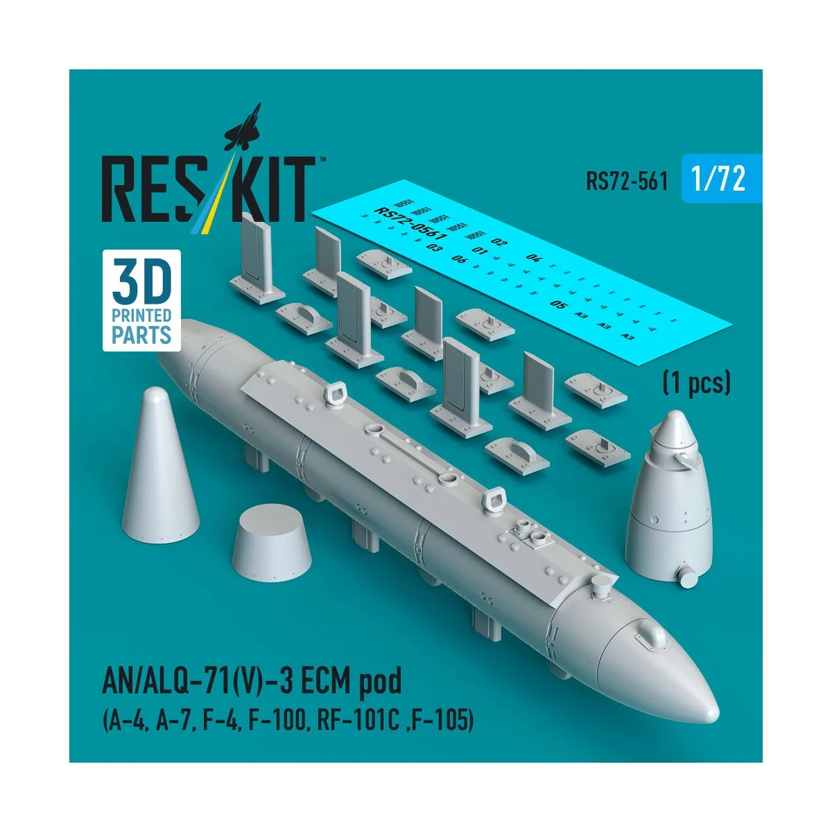 AN/ALQ-71(V)-3 ECM pod (1pcs) (A-4, A-7, F-4, F-100, RF-101C, F-105... AN/ALQ-71(V)-3 ECM pod (1pcs) (A-4, A-7, F-4, F-100, RF-101C, F-105...