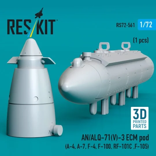 AN/ALQ-71(V)-3 ECM pod (1pcs) (A-4, A-7, F-4, F-100, RF-101C, F-105... AN/ALQ-71(V)-3 ECM pod (1pcs) (A-4, A-7, F-4, F-100, RF-101C, F-105...