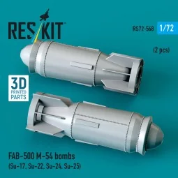FAB-500 M-54 bombs (2 pcs) (Su-17, Su-22, Su-24, Su-25) (3D Printed... 2