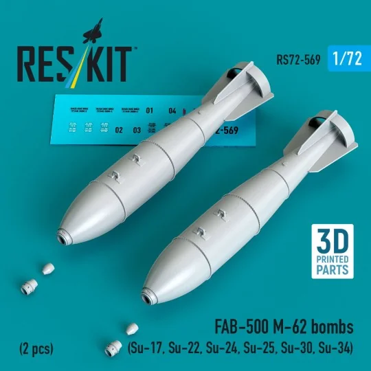 FAB-500 M-62 bombs (2 pcs) (Su-17, Su-22, Su-24, Su-25, Su-30, Su-3...