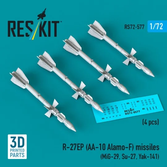 R-27EP (AA-10 Alamo-F) missiles (4 pcs) (MiG-29, Su-27, Yak-141) (3... R-27EP (AA-10 Alamo-F) missiles (4 pcs) (MiG-29, Su-27, Yak-141) (3...