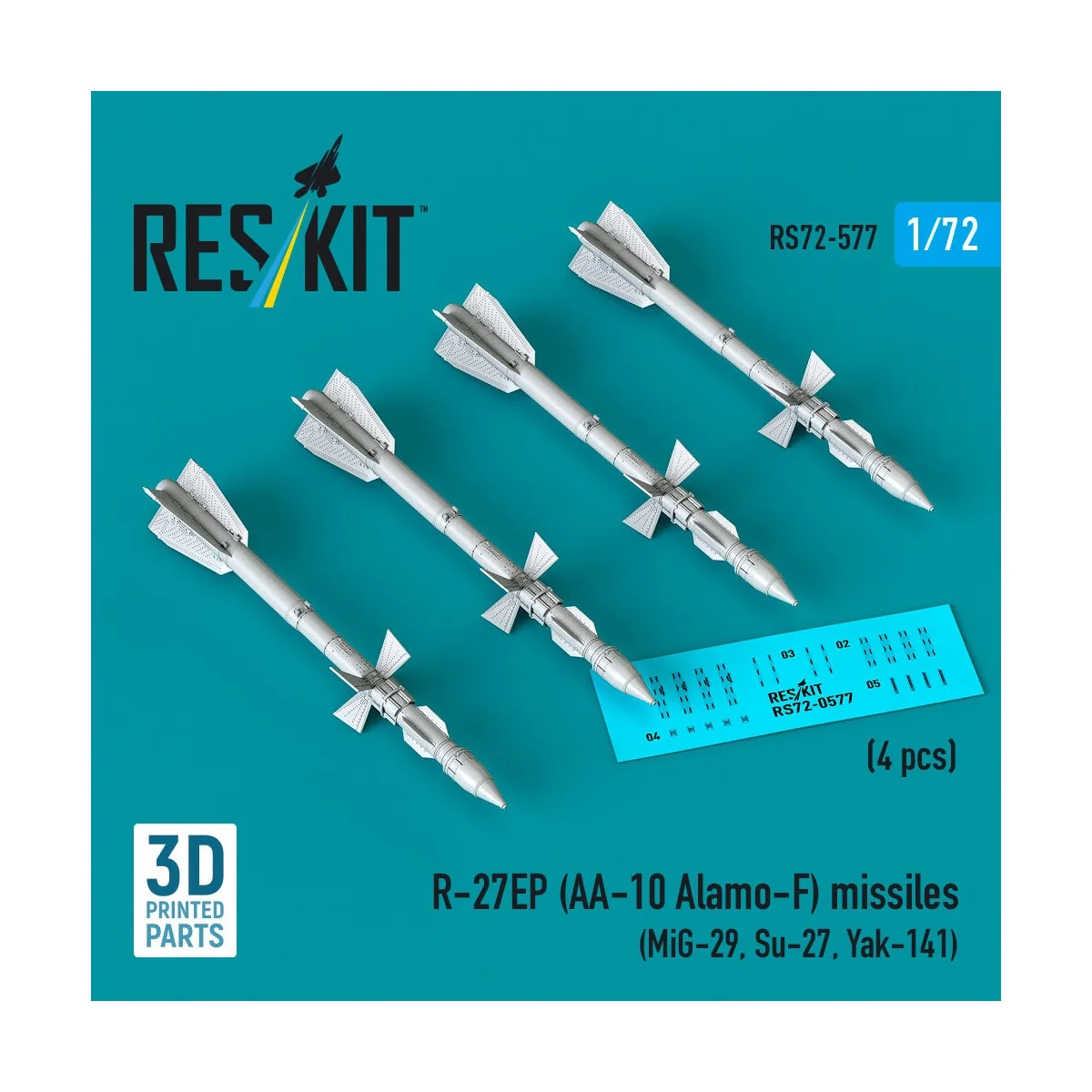 R-27EP (AA-10 Alamo-F) missiles (4 pcs) (MiG-29, Su-27, Yak-141) (3... R-27EP (AA-10 Alamo-F) missiles (4 pcs) (MiG-29, Su-27, Yak-141) (3...